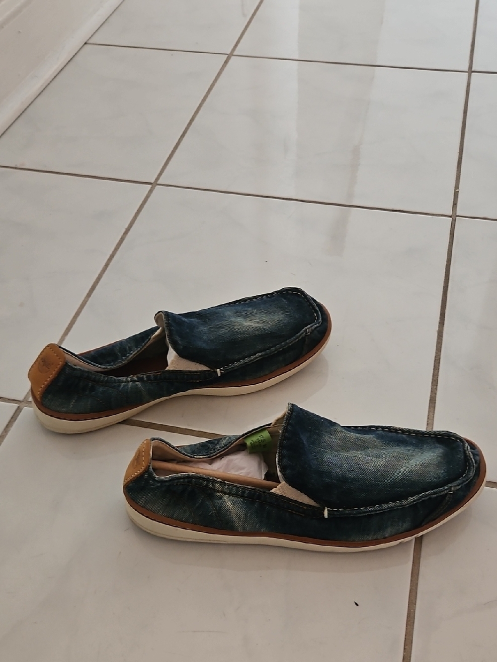 Timberland  Casual Slip-On Shoes in Distressed Blue. 11.5